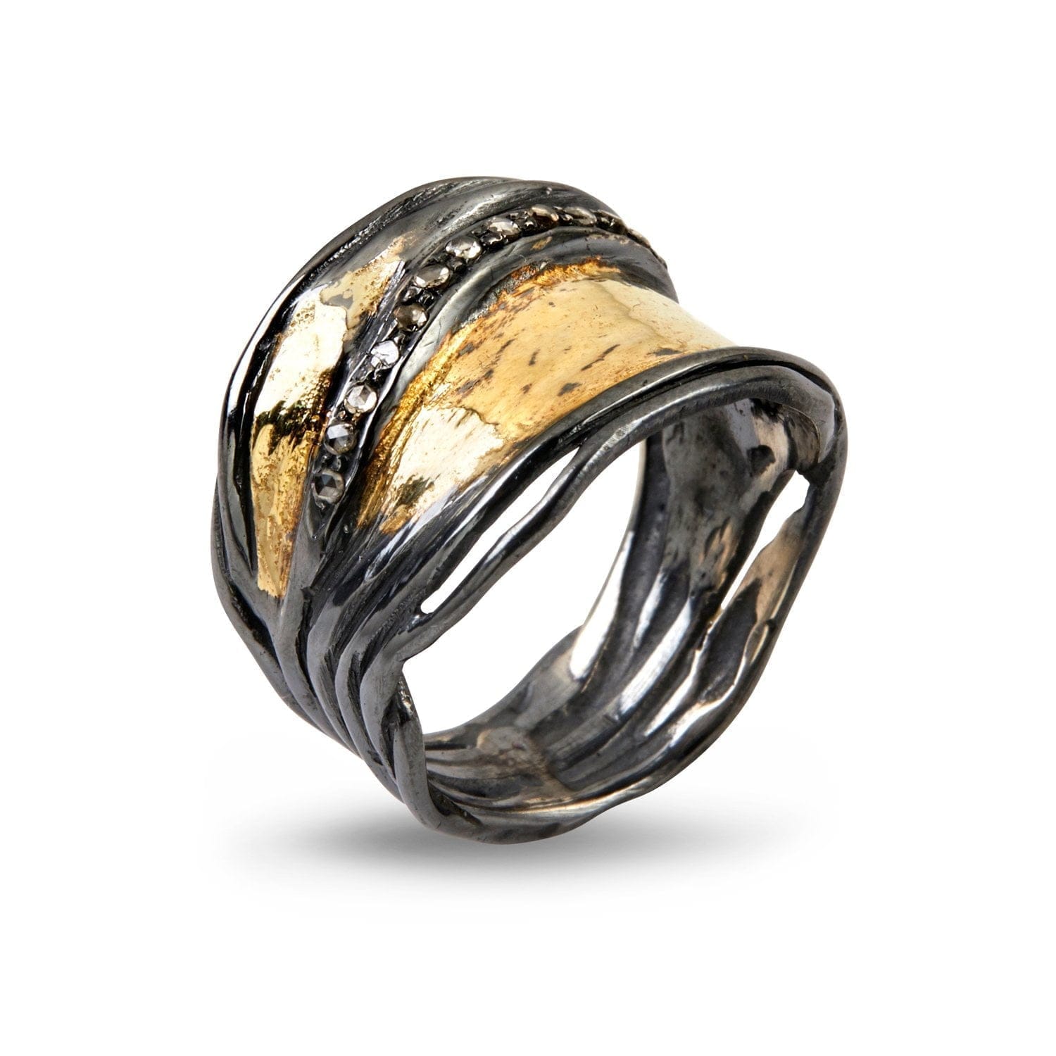 Ring Nebula Pavé Slim - 925 Sølv med Diamanter