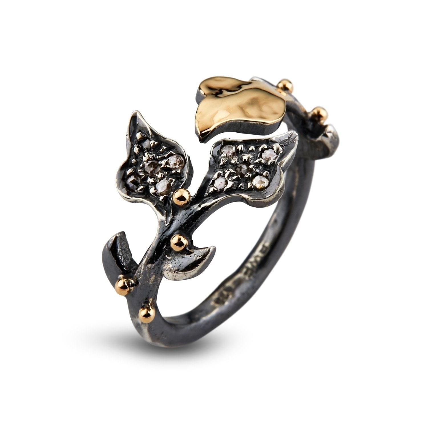 Ring Kensington – Håndlavet sølvring med diamanter