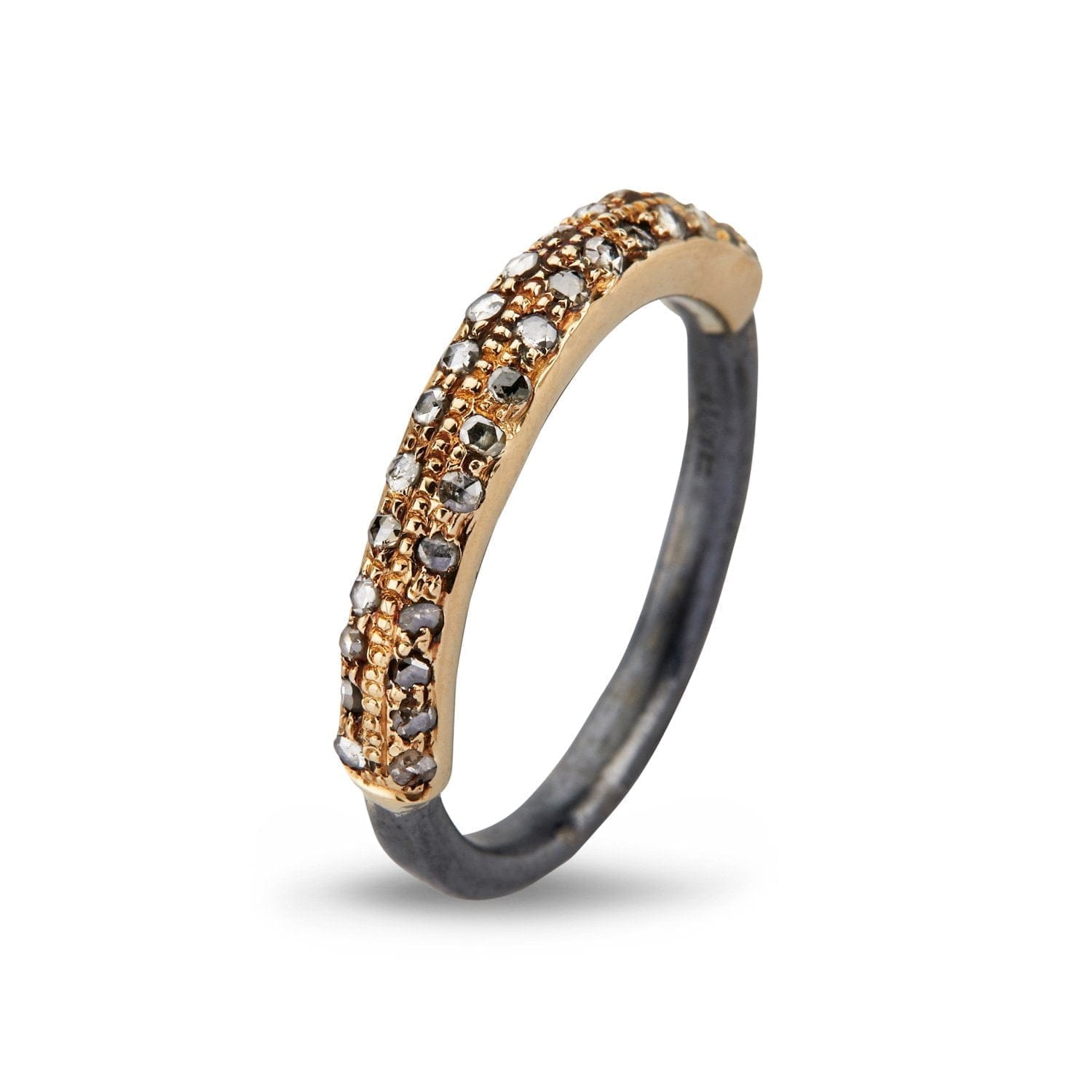 Ring Victoria Plain Pavé i 925 sølv med diamanter