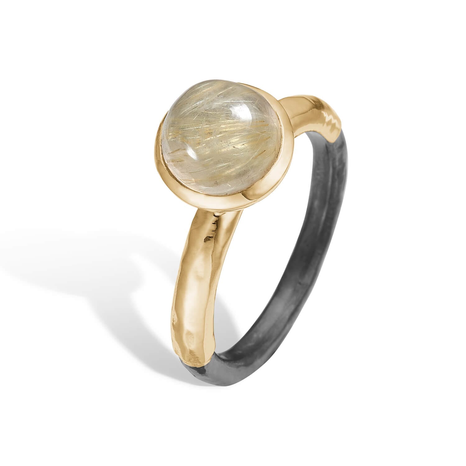 Ring Victoria med Rutile Kvarts Cabochon - 8mm