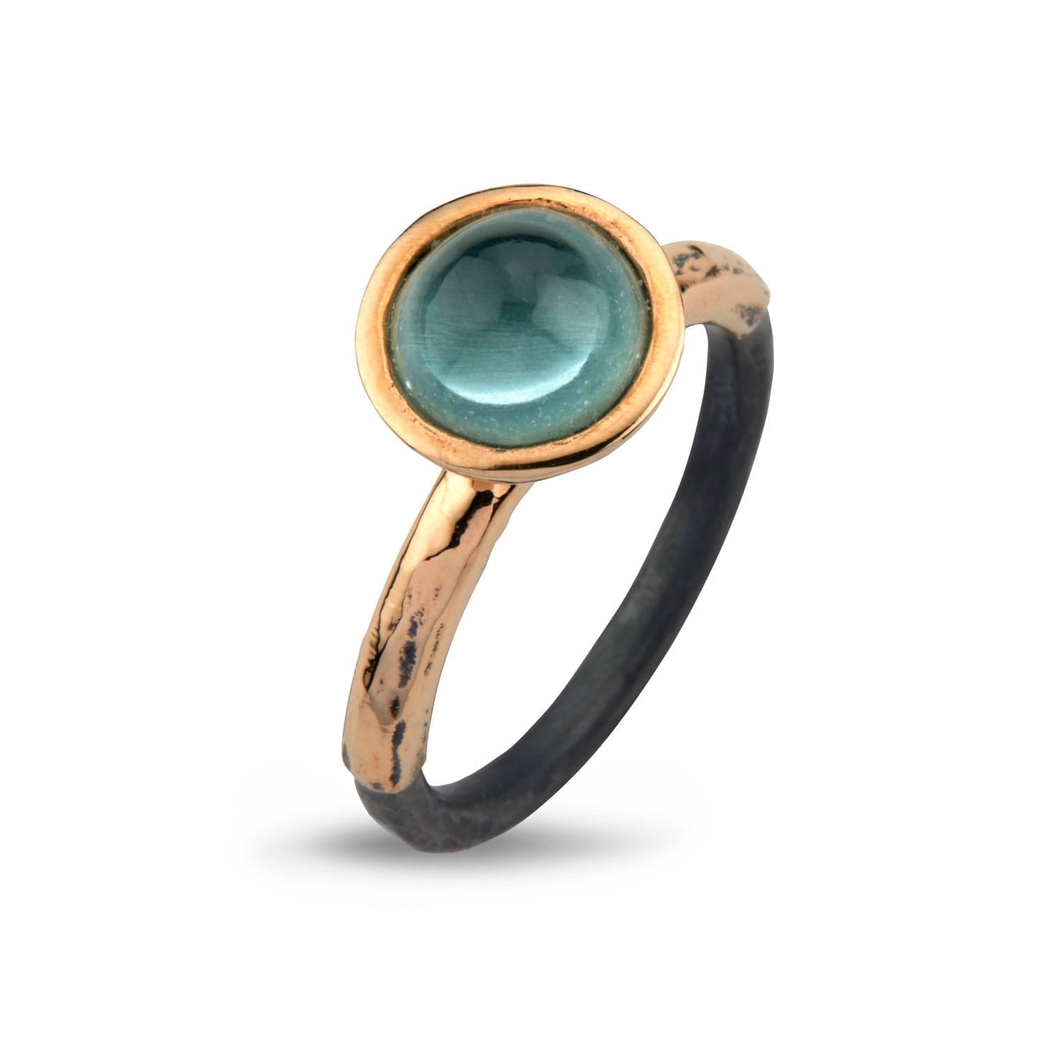 Ring Victoria Rose med Aquamarine Cab - Bybirdie.dk