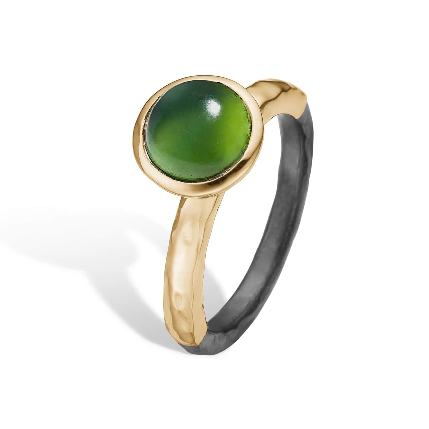 Ring Victoria Rose med Serpentine Cabochon - 52