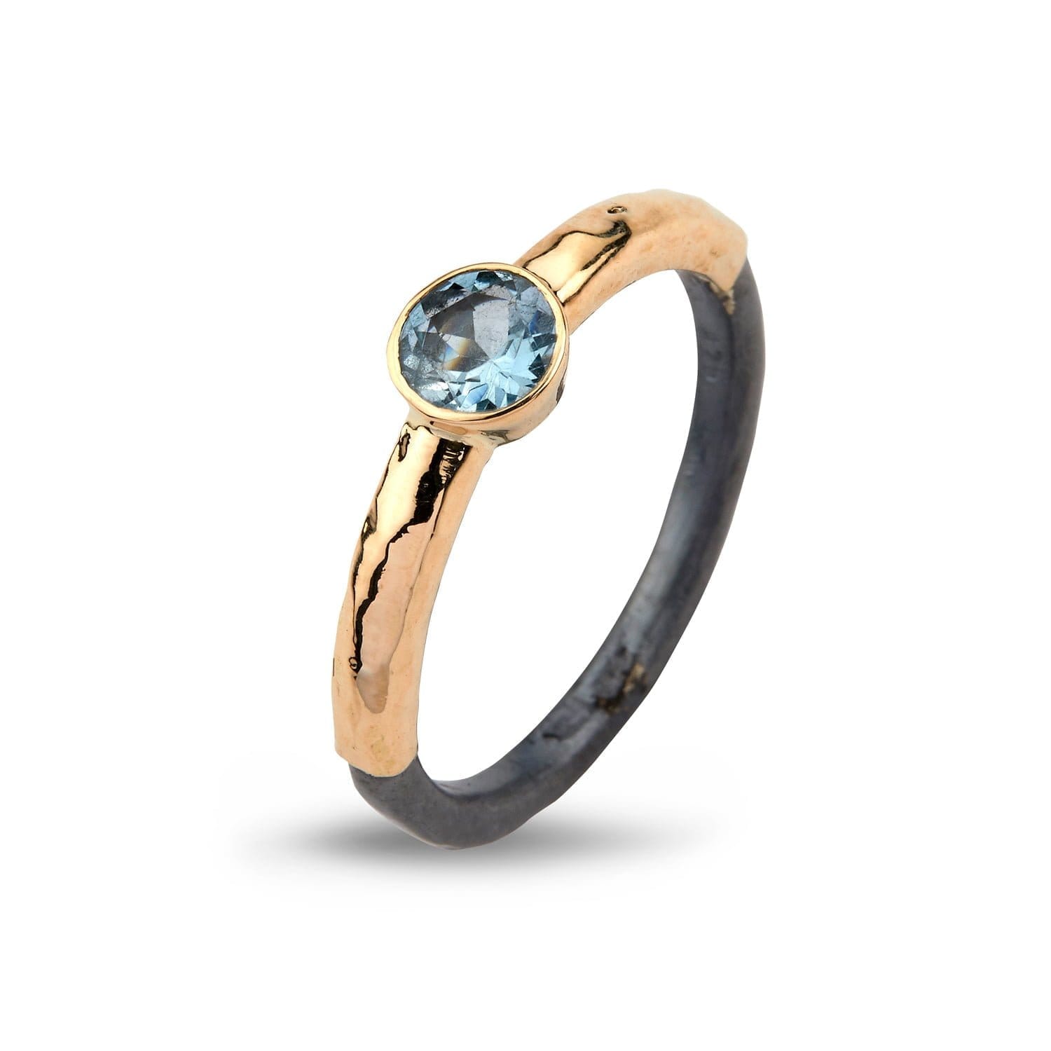 Ring Victoria med Facetteret Aquamarine - Eksklusiv Smykke!