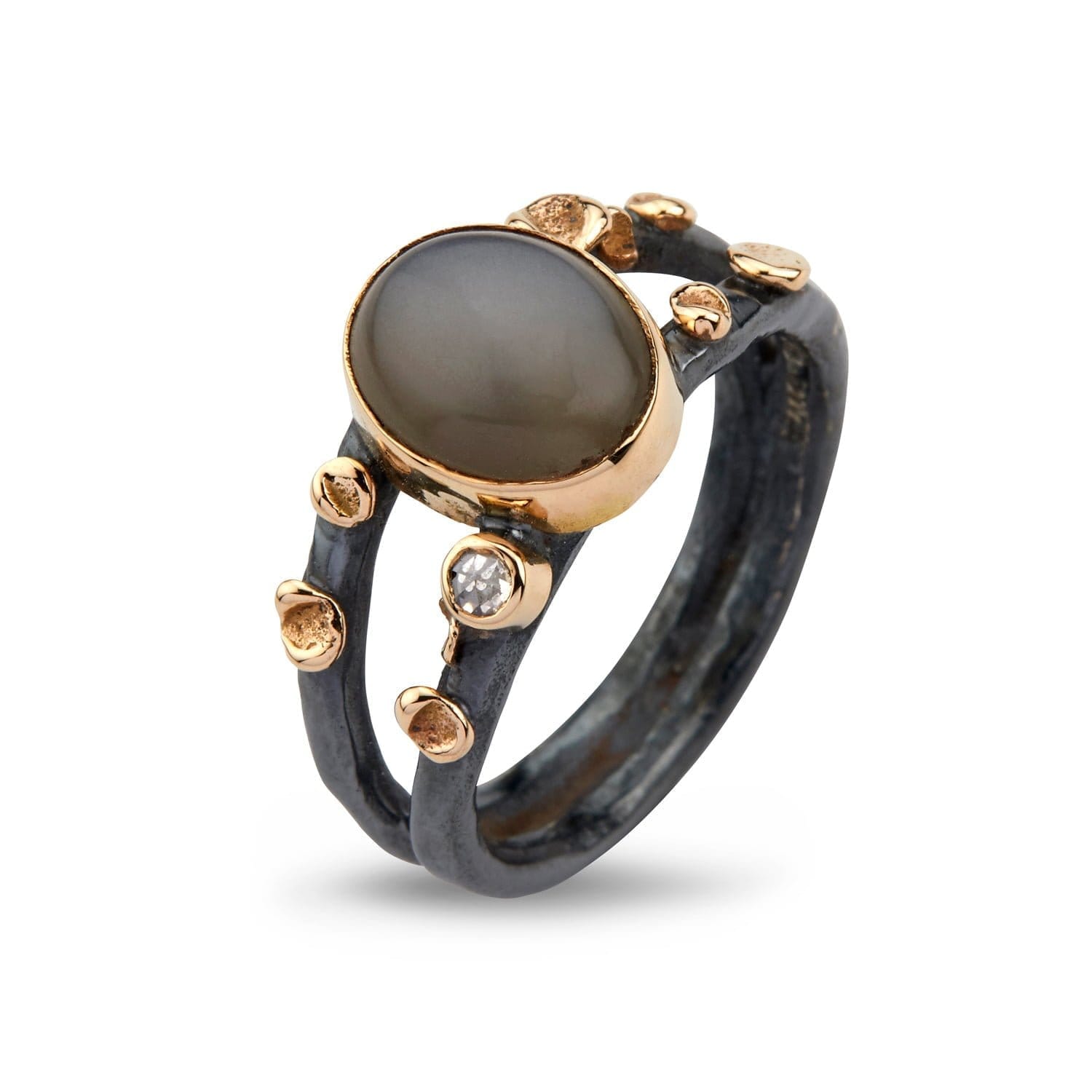 Ring Cara Grey Moon - Diamantring fra Bybirdie.dk