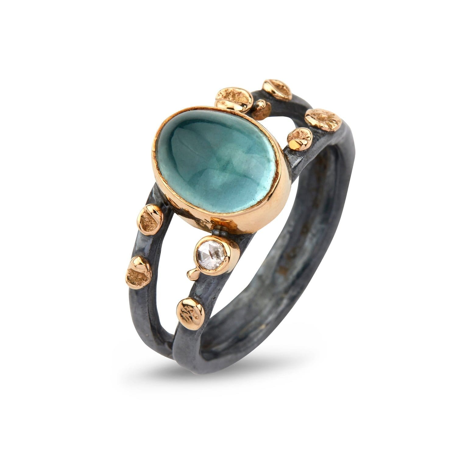 Ring Cara Aquamarine - Eksklusiv Diamantring på tilbud