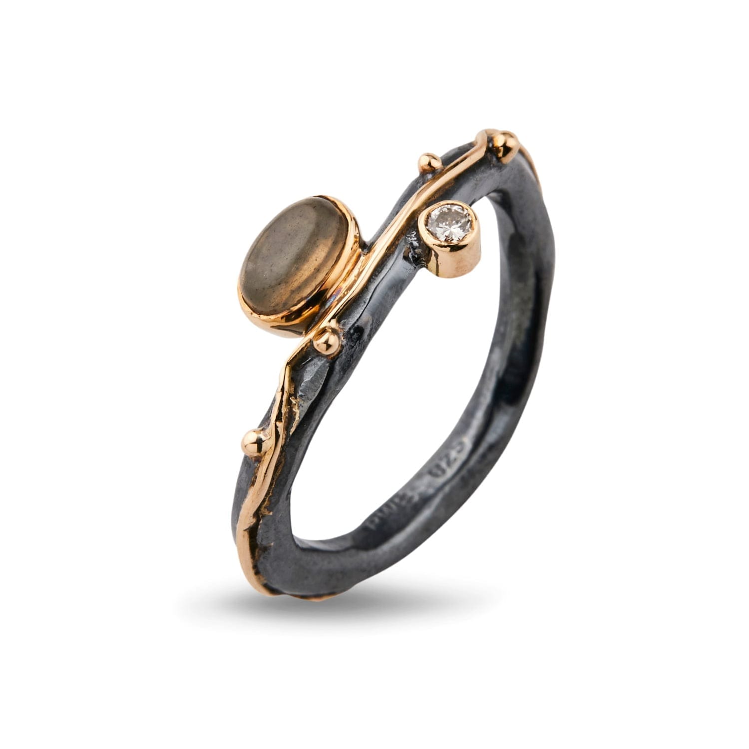 Ring Louise Grey Moon – Sofistikeret Sølvring til Kvinder