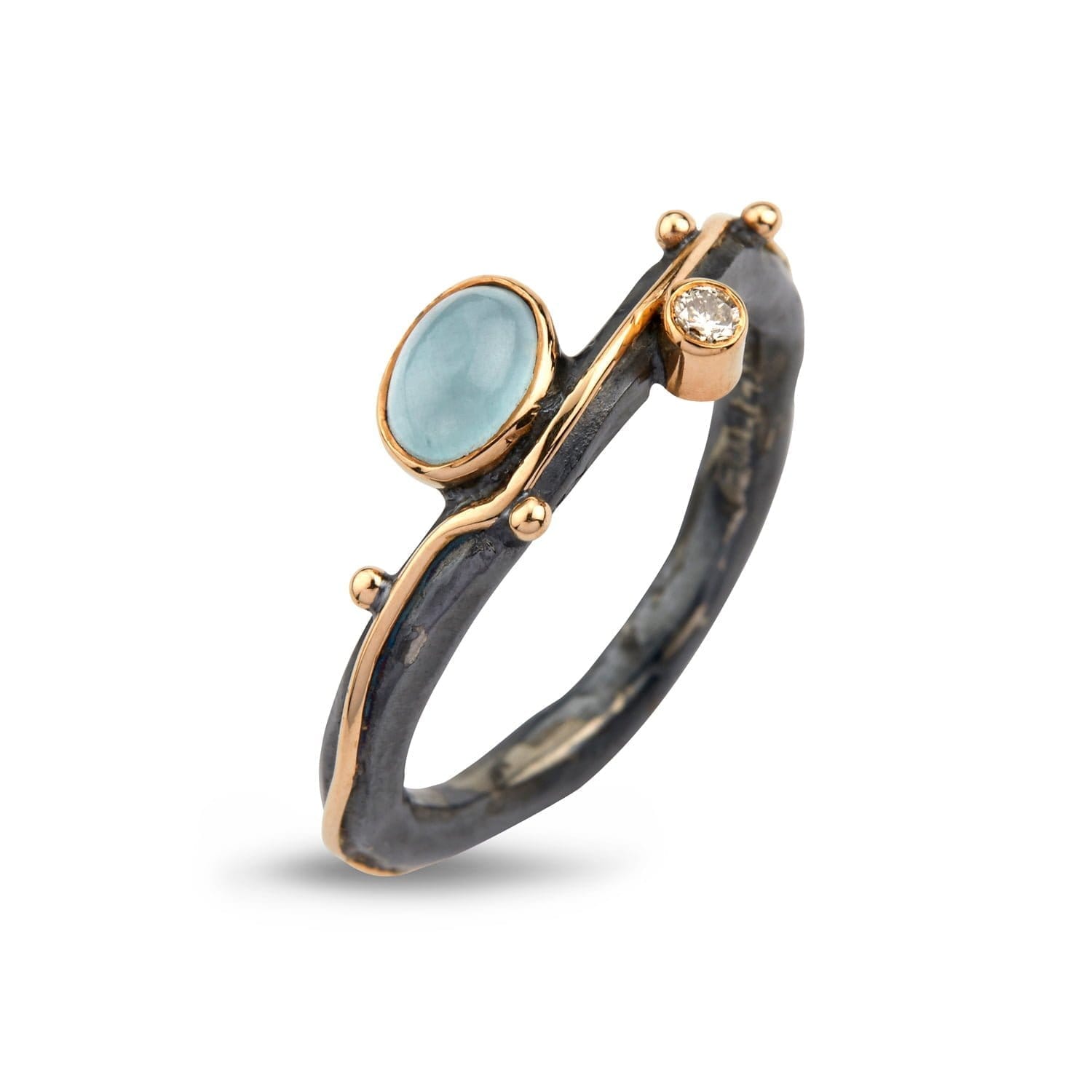 Sølvring Louise Aquamarine - Elegance med blå sten