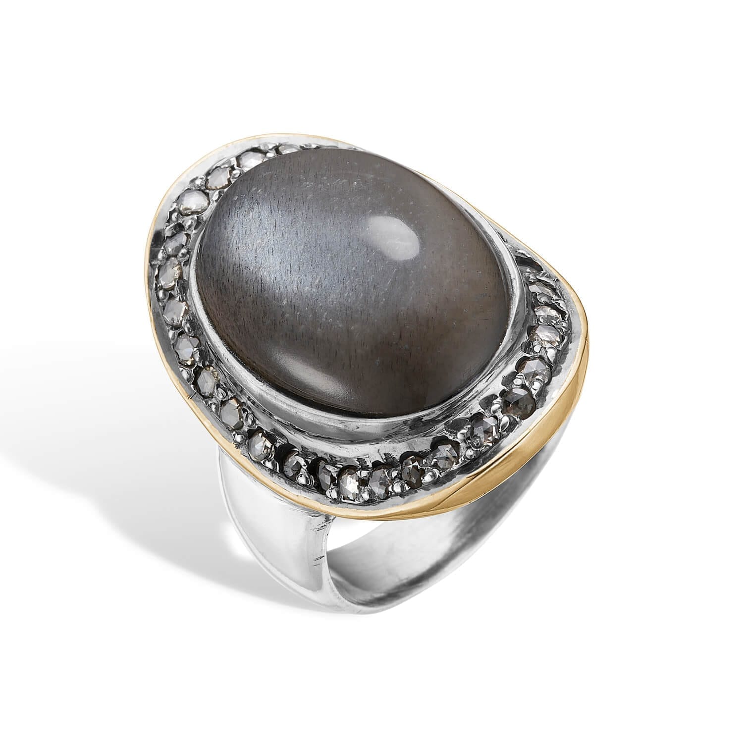Ring Corso Boho Grey Moon med Diamanter - Udsalg!