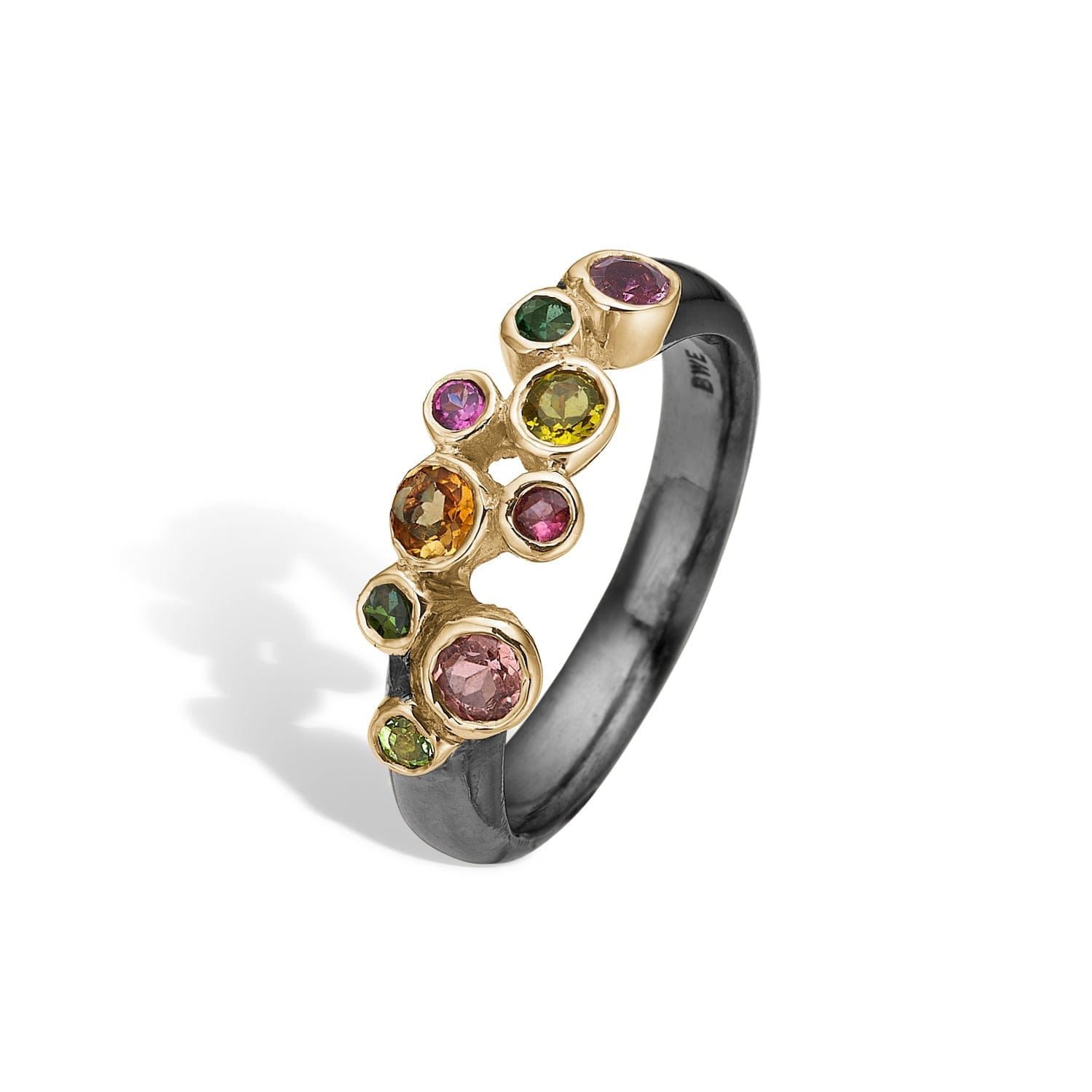 Ring Monet-9 med facetterede turmaliner - Bybirdie.dk
