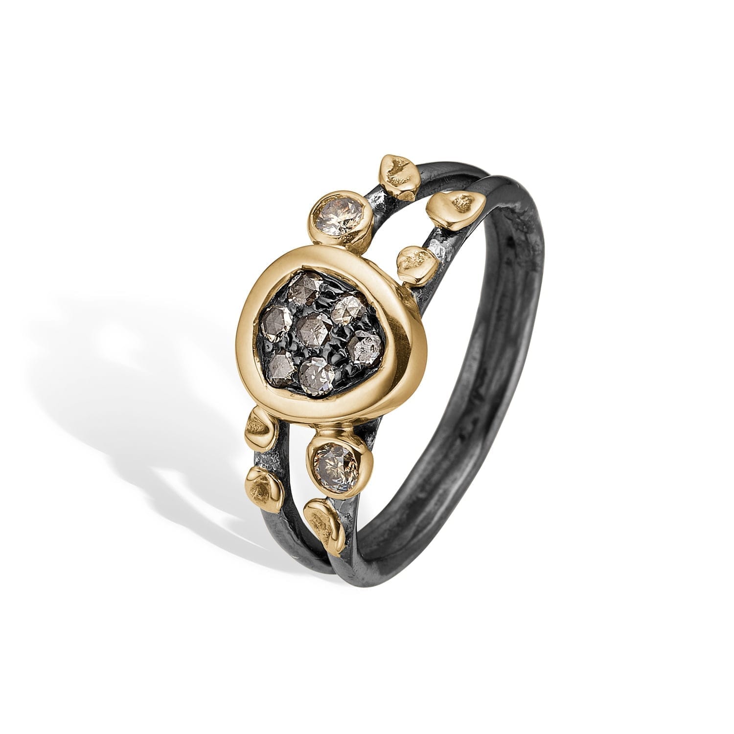 Ring Lex - Diamantring med rosen- og brillantslebne diamanter