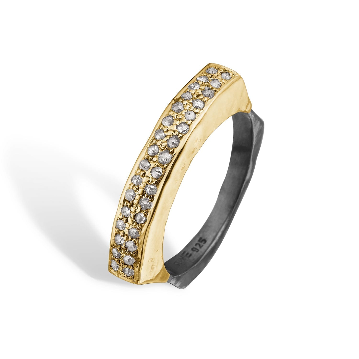 Manhattan Skyline Pavé Ring i Guld – Unikt Smykke