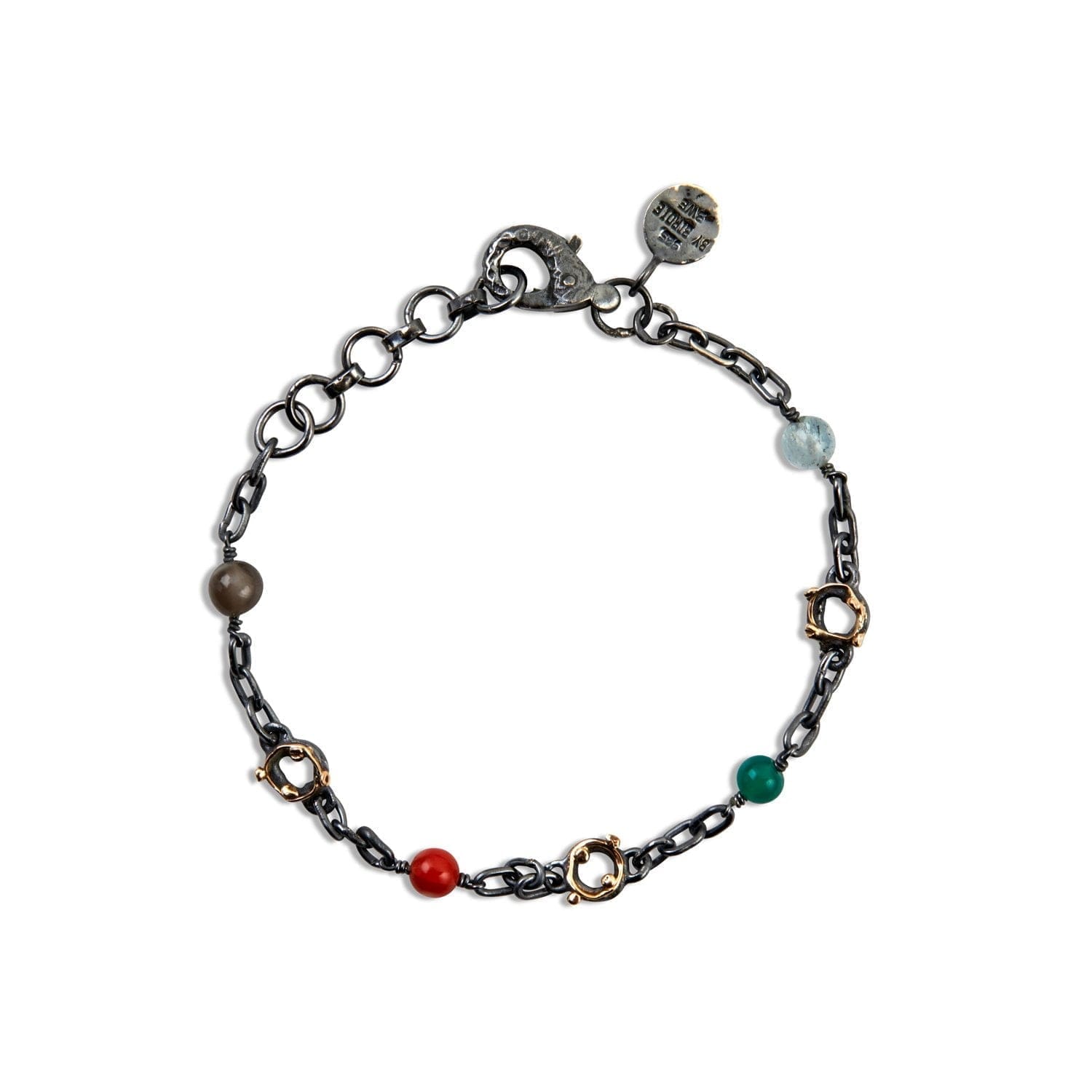Farverigt Chain Zeus Stones Multi Armbånd - Rå Elegance!