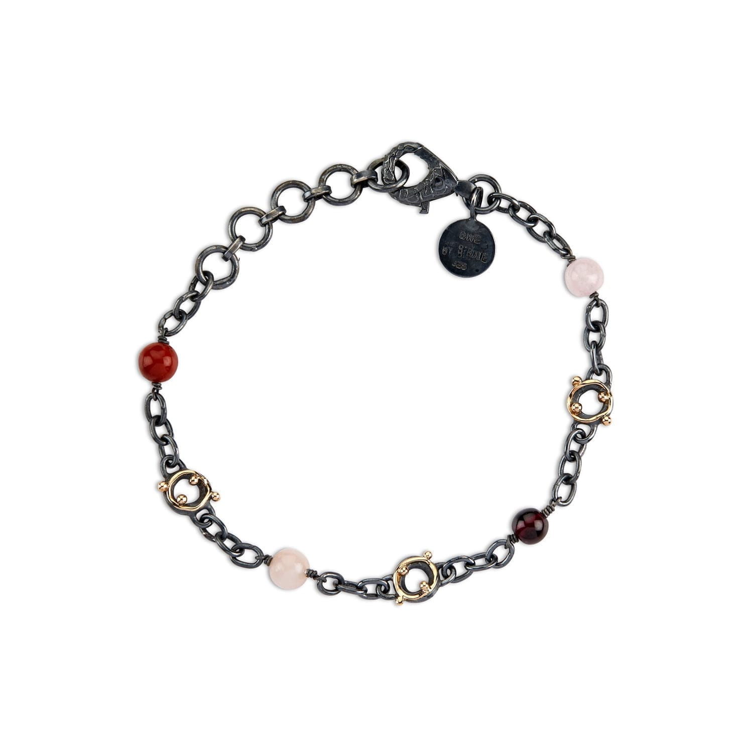Zeus Stones Rød Mix Armbånd - Styrke og Skønhed i Ét