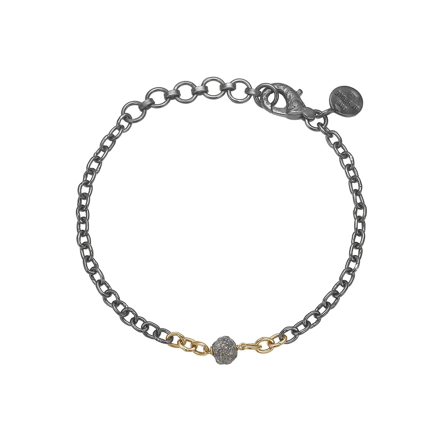 Appia-1 Rådiamant Armbånd med 6 Guld Links