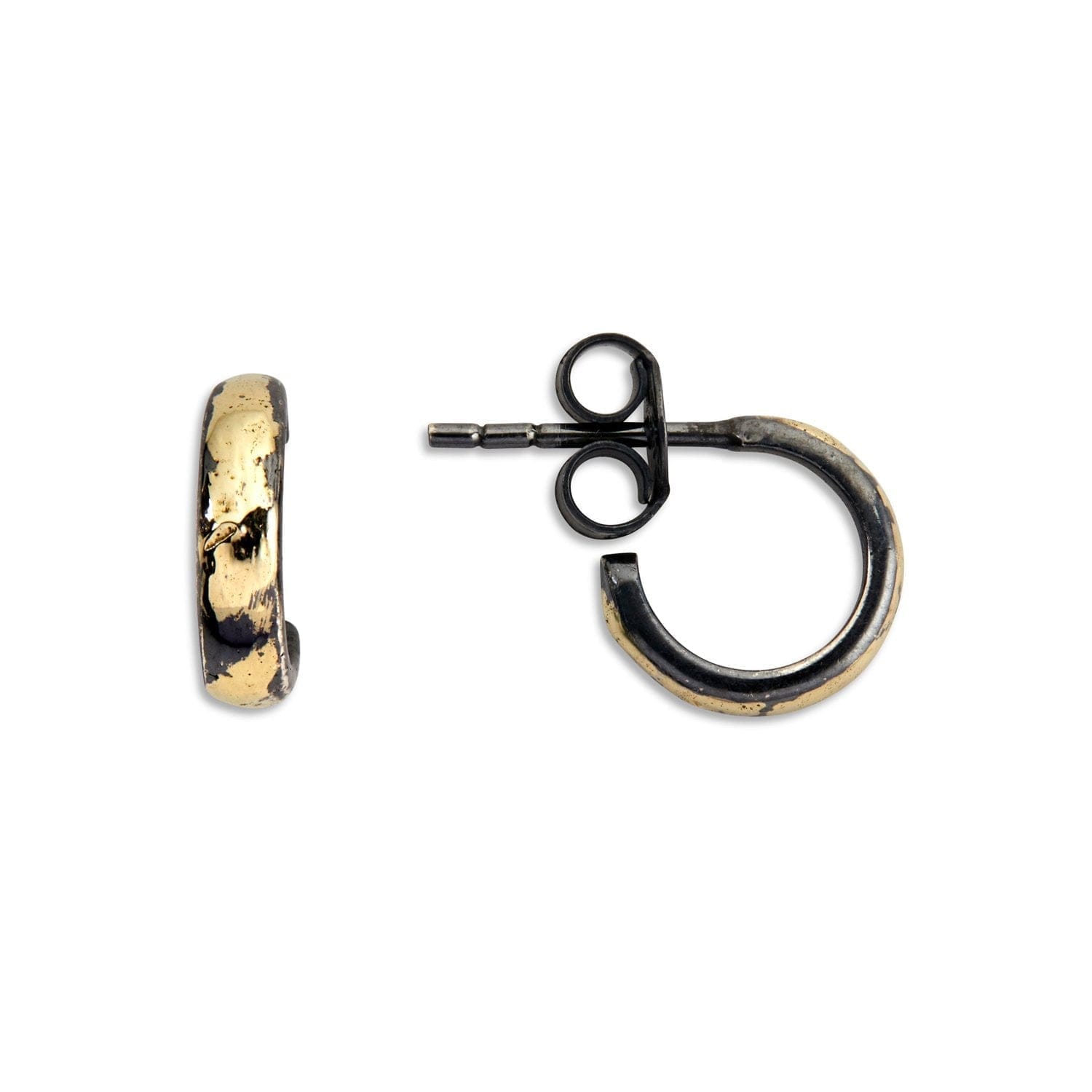Roman Hoop Creoler i 925 Sterling Sølv og Guld
