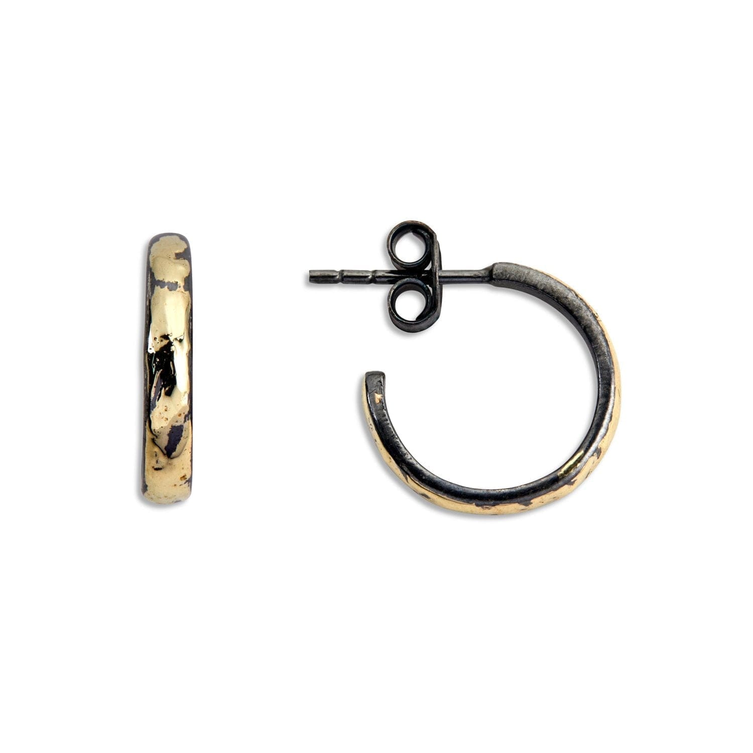 Roman Hoop Creoler i 925 Sterling Sølv og Guld
