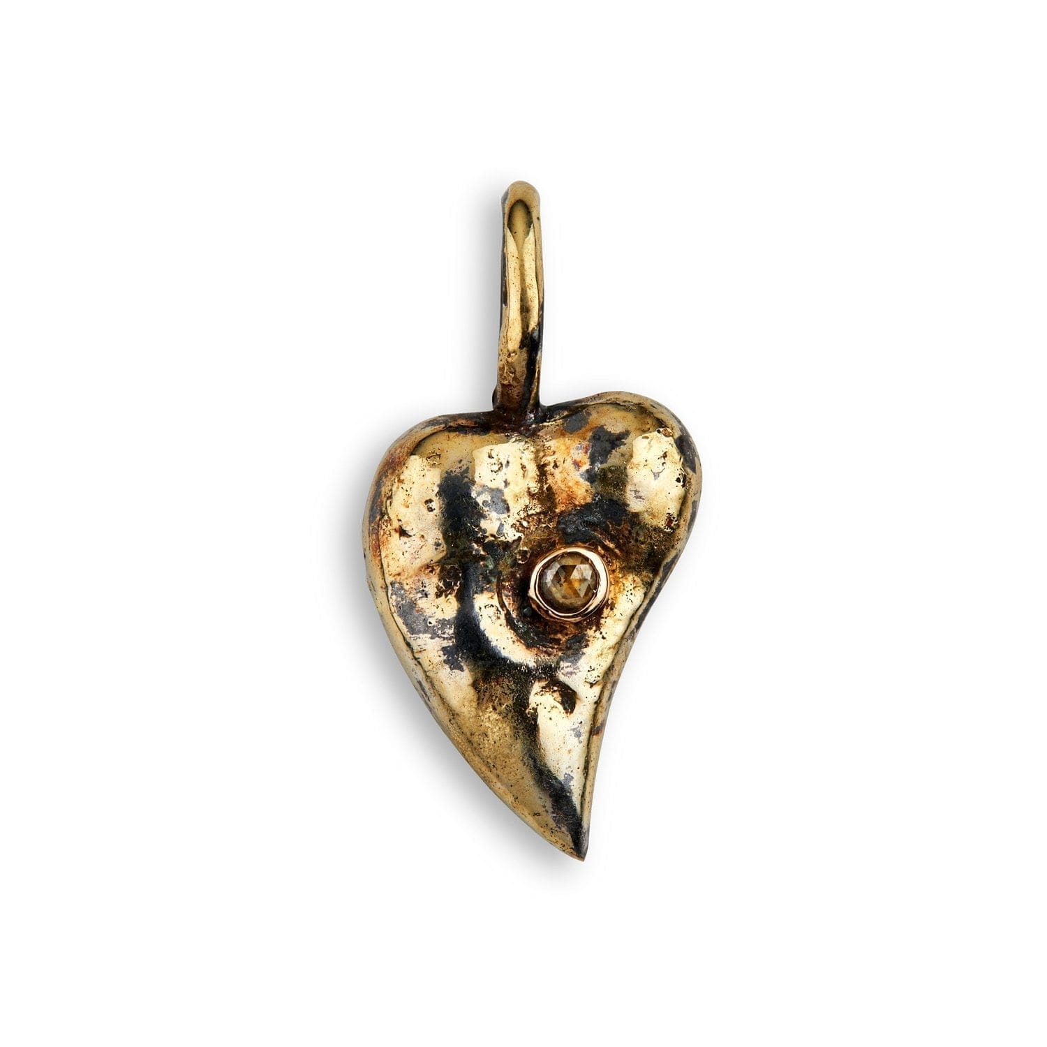 Saharan Heart Vedhæng i Sølv og Guld med Diamanter