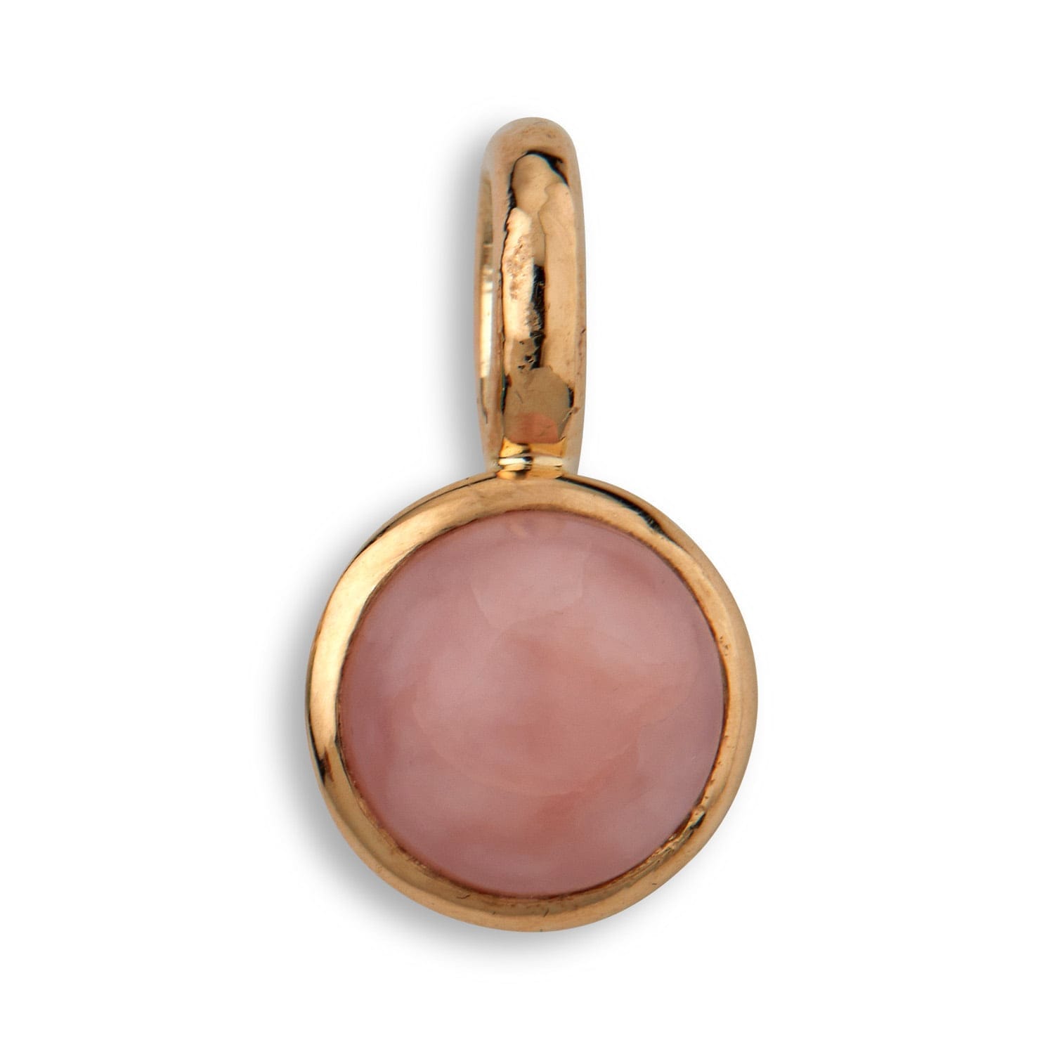 Håndlavet Victoria Pink Opal Vedhæng i 14 karat guld