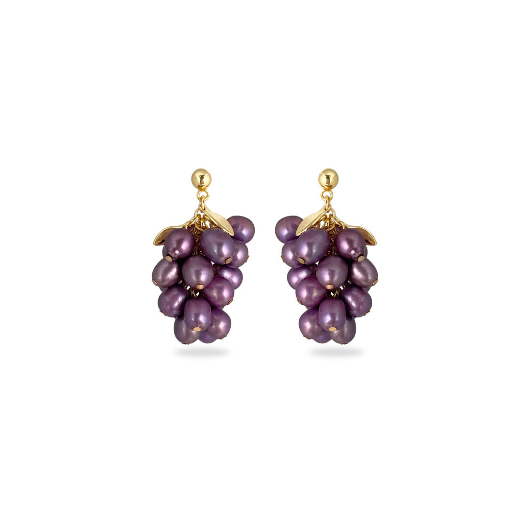 Øreringesæt Druer - Grapeful Purple i Sterling Sølv
