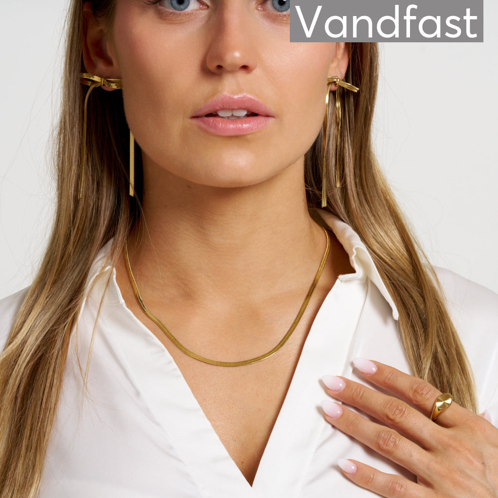 Annebrauner Snake 3 Mm Halskæde i 18k Guld - Eksklusiv Stil