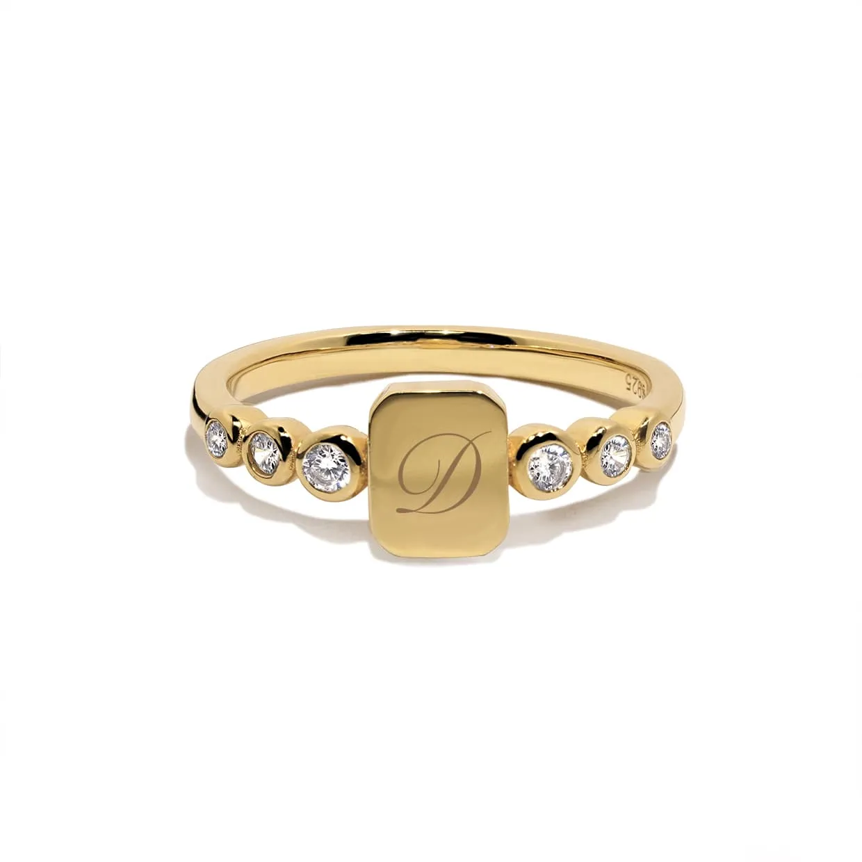Oxford Signet Guld Ring - Personlig Gave til Hende
