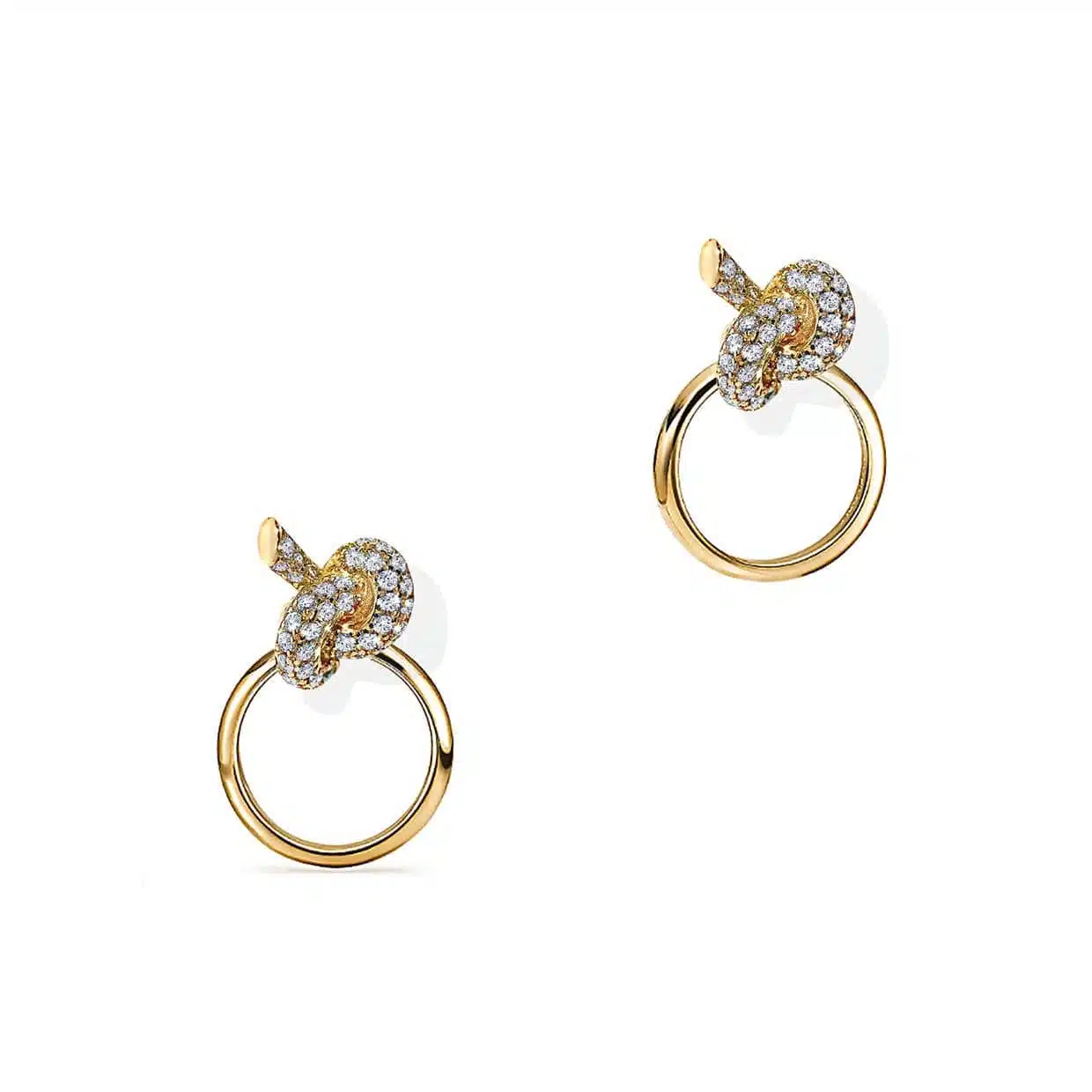 Equestrian Knot Hoop øreringe i forgyldt design