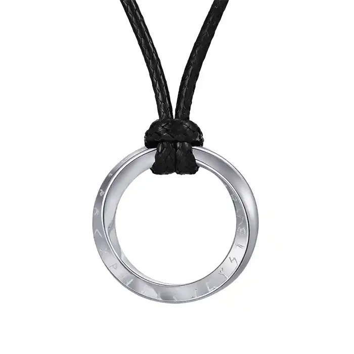 Aurum Circle Stål Halssmykke til Mænd - Elegant Design
