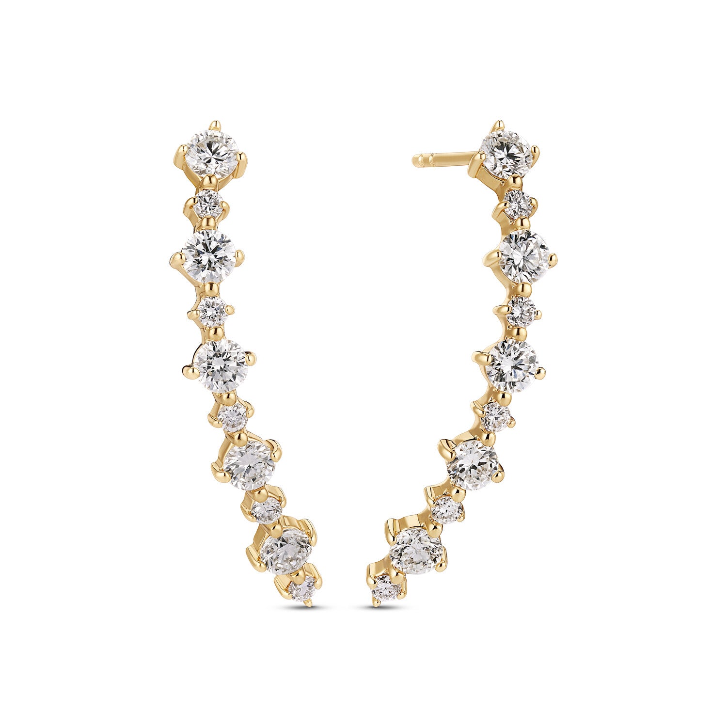 ørering Brina Lungo - 14 Kt Guld El Hvidguld 103 Ct Tw G-h Vs Lab-grown Diamanter