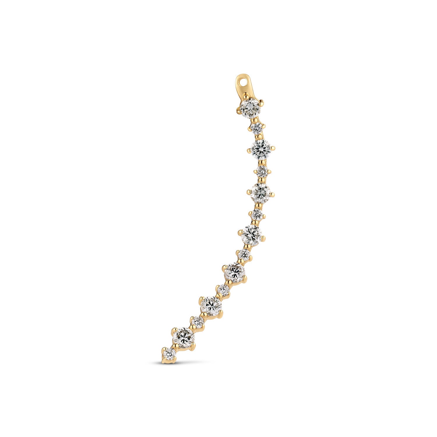 ørering Brina Lungo Charm Right - 14 Kt Guld El Hvidguld 072 Ct Tw G-h Vs Lab-grown Diamanter
