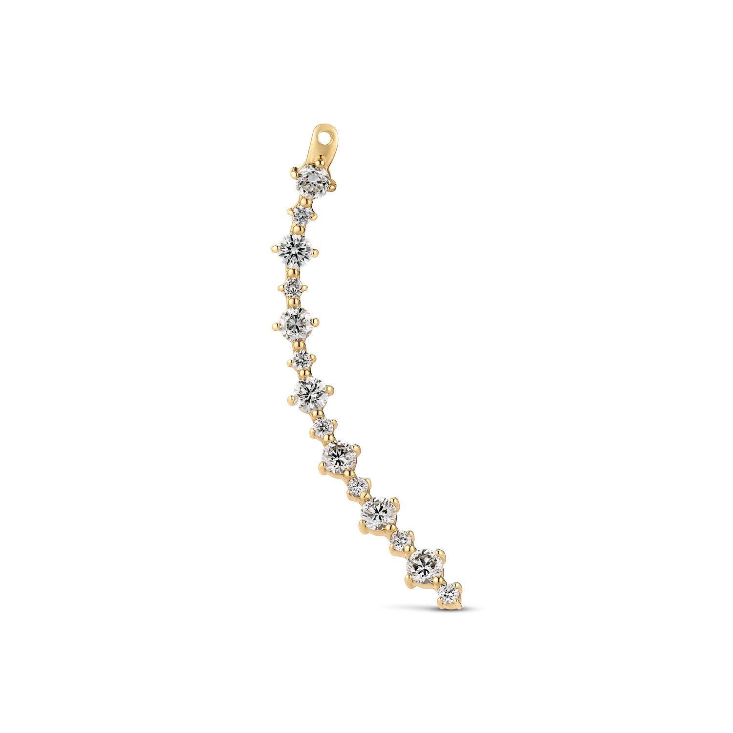 ørering Brina Lungo Charm Right - 14 Kt Guld El Hvidguld 072 Ct Tw G-h Vs Lab-grown Diamanter
