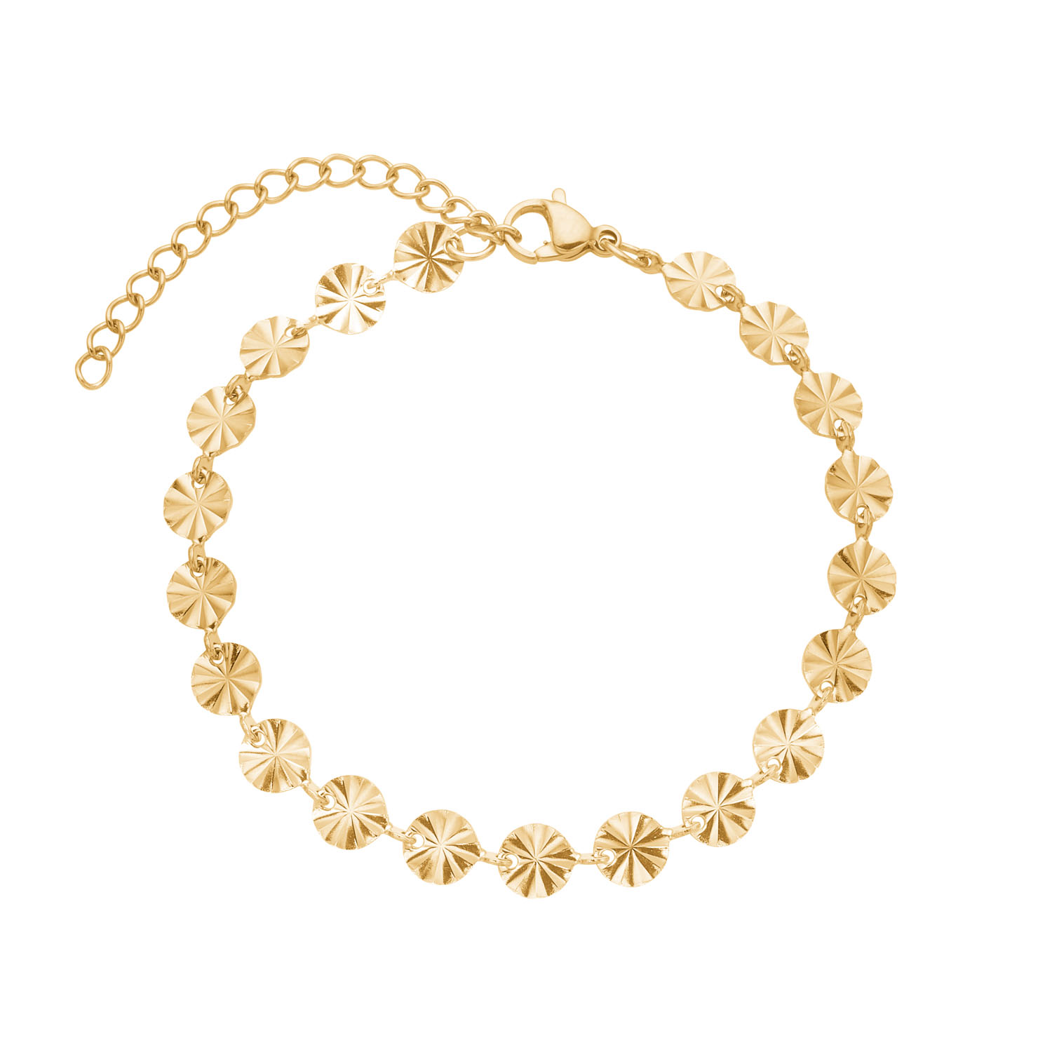 Armbånd I Stål Belagt Med 14 K Guld