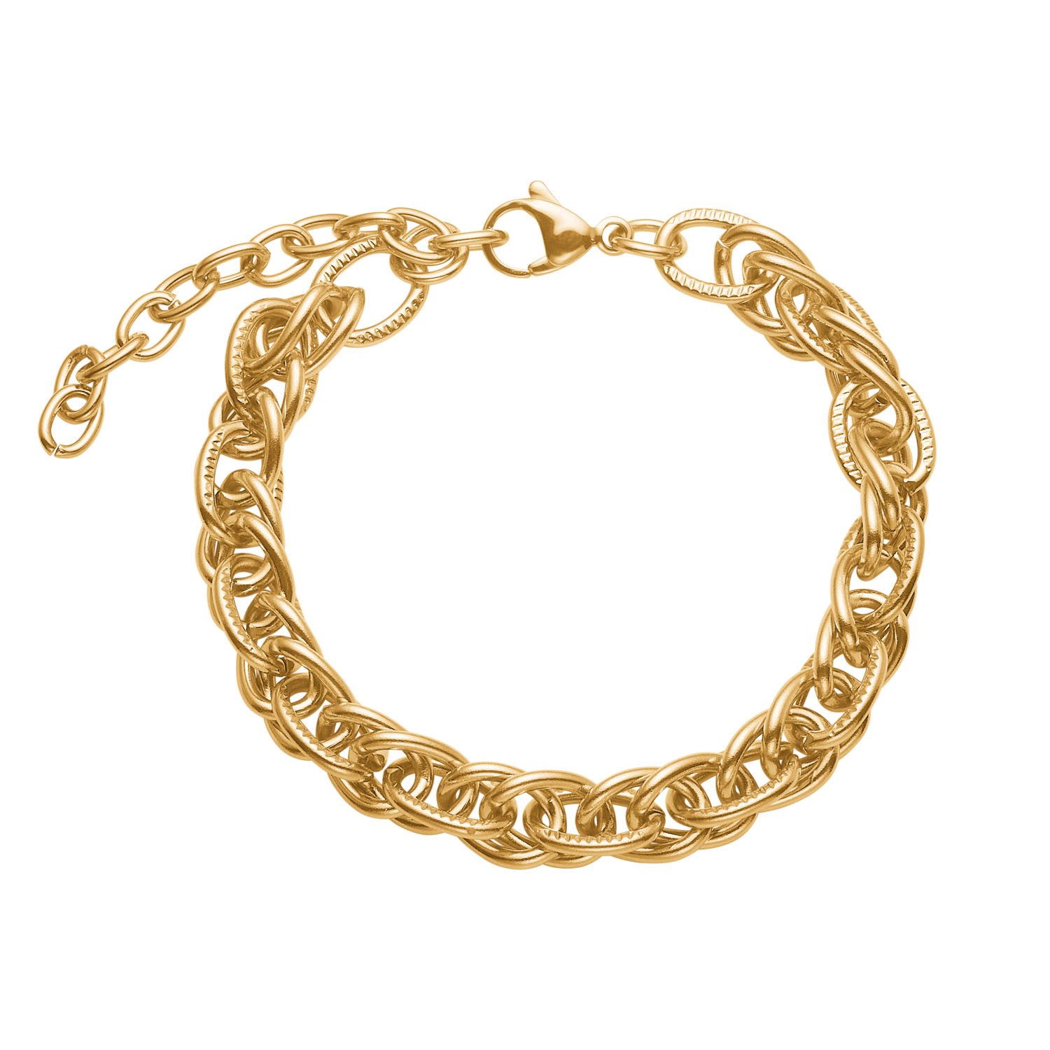 Armbånd I Forgyldt Stål Chunky