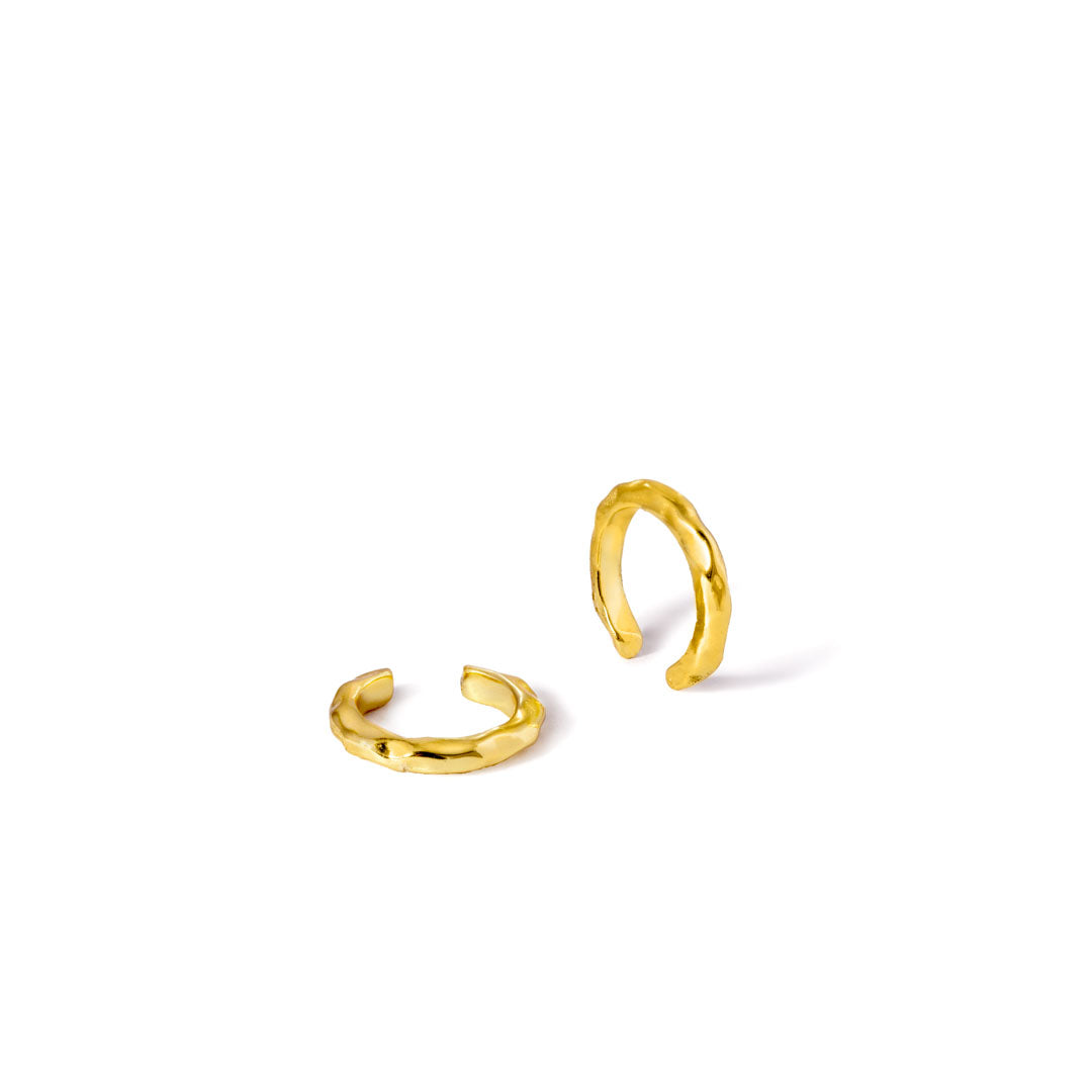 Cuff  ørering - Cuffy - 18 Karat Guldbelagt Sterling Sølv  - Sæt Eller Enkeltvis