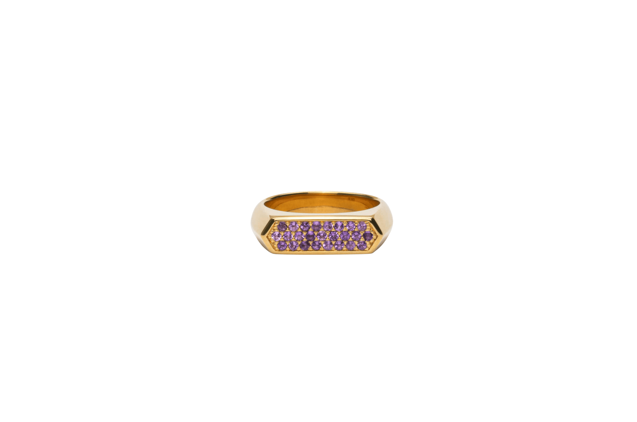 Ix Mini Hexagon Ring Purple