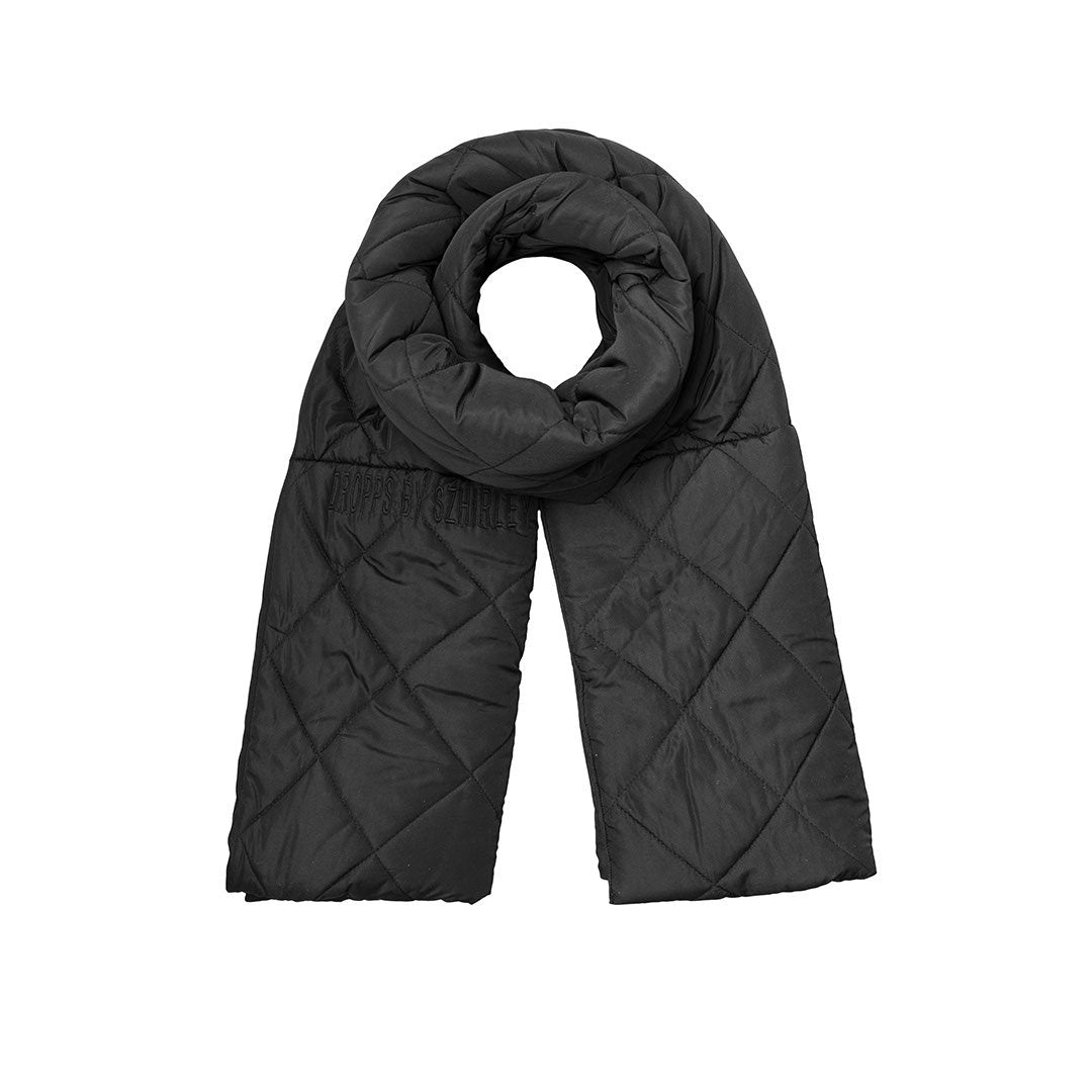Wrapmewarm - Dropps Exclsv Sort Oversize Quiltet Halstørklæde Med Lommer