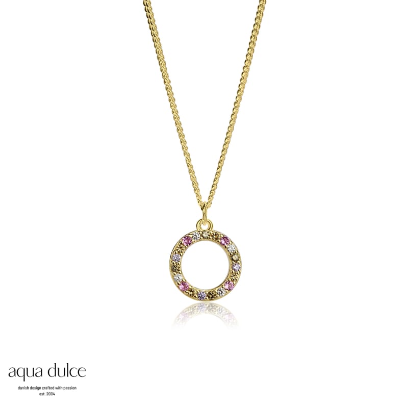 Pastel Circle Necklace Golden
