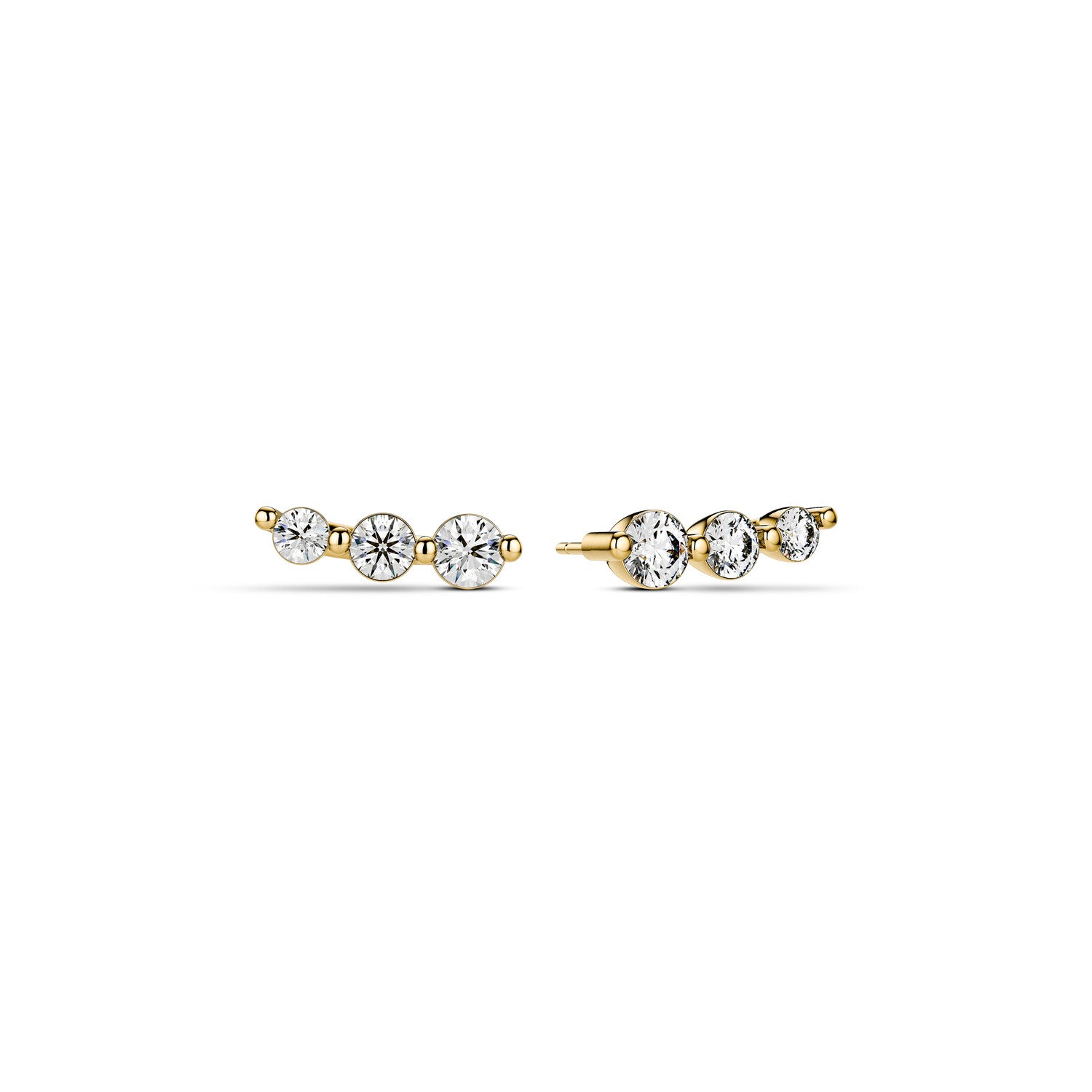 øreringe Tiara - 14 Kt Guld El Hvidguld 048 Ct Tw G-h Vs Lab-grown Diamanter