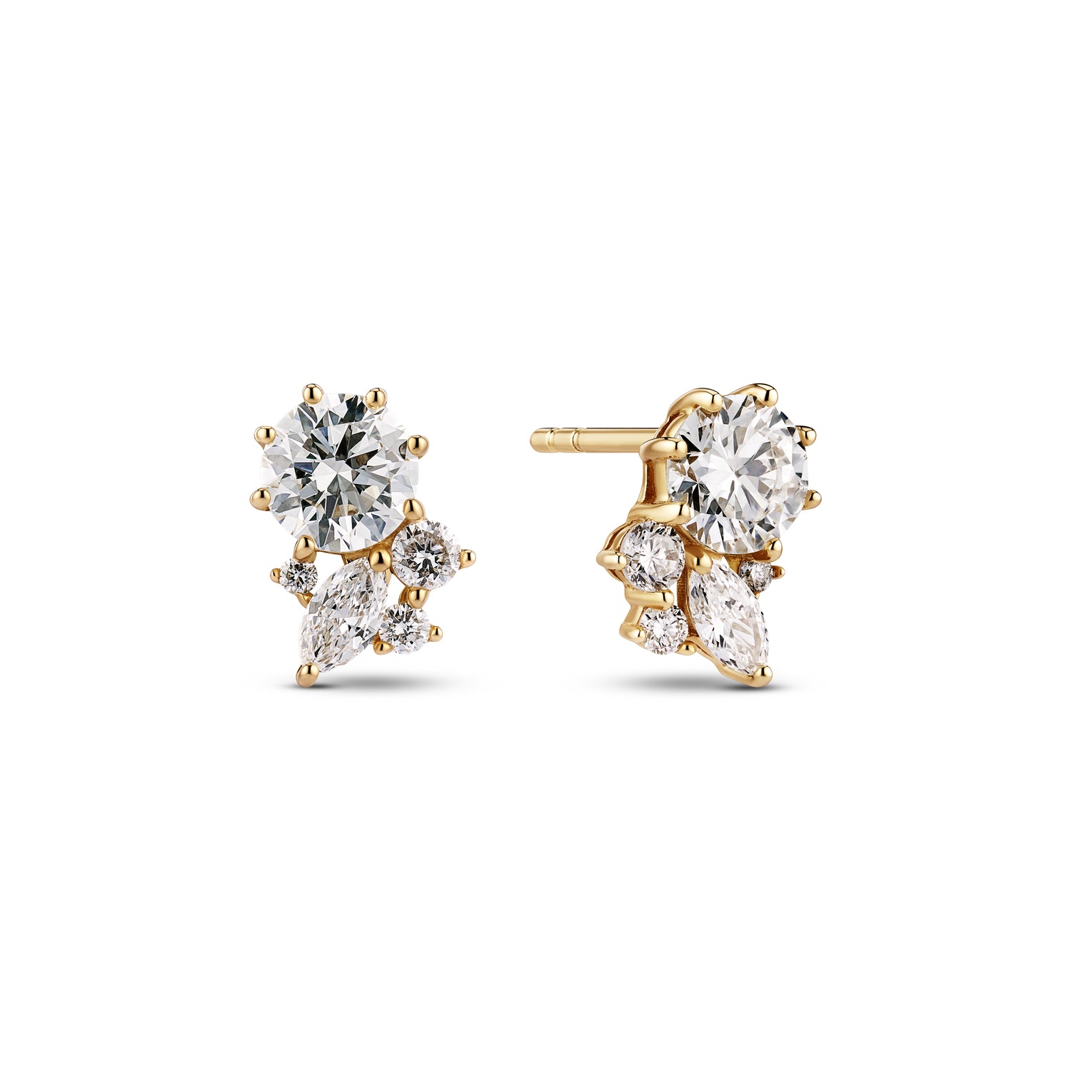 øreringe Lovere - 14 Kt Guld El Hvidguld 093 Ct Tw G-h Vs Lab-grown Diamanter
