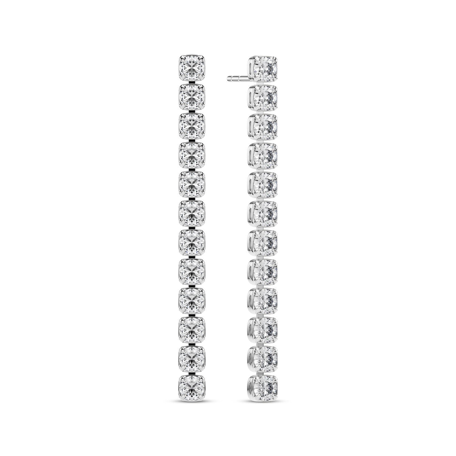 øreringe Diamante - 14 Kt Guld El Hvidguld 091 Ct Tw G-h Vs Lab-grown Diamanter