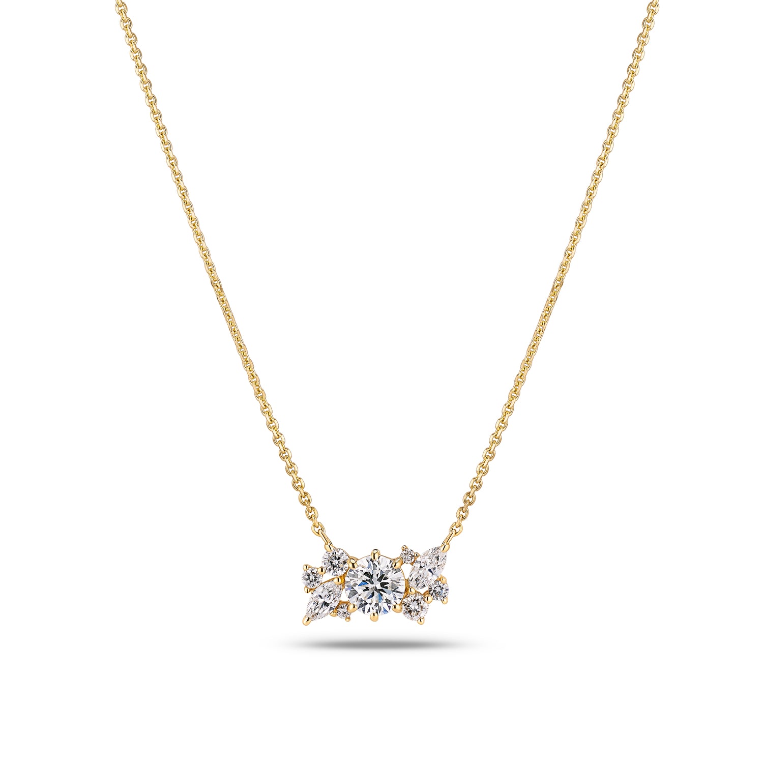 Halskæde Lovere - 14 Kt Guld El Hvidguld 058 Ct Tw G-h Vs Lab-grown Diamanter