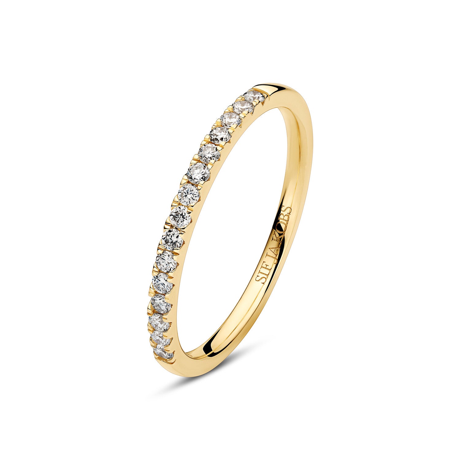 Ring Alba - 14 Kt Guld El Hvidguld 023 Ct Tw G-h Vs Lab-grown Diamanter