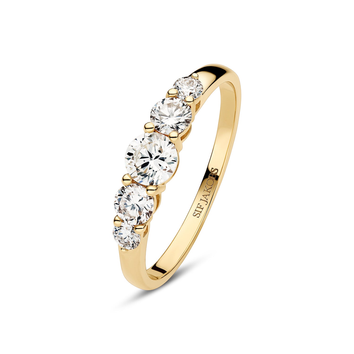 Ring Tiara - 14 Kt Guld El Hvidguld 079 Ct Tw G-h Vs Lab-grown Diamanter
