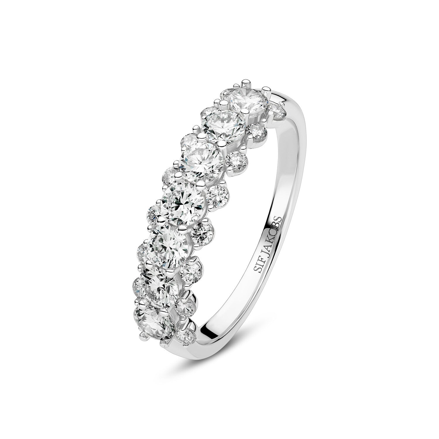 Ring Fior - 14 Kt Guld El Hvidguld 122 Ct Tw G-h Vs Lab-grown Diamanter