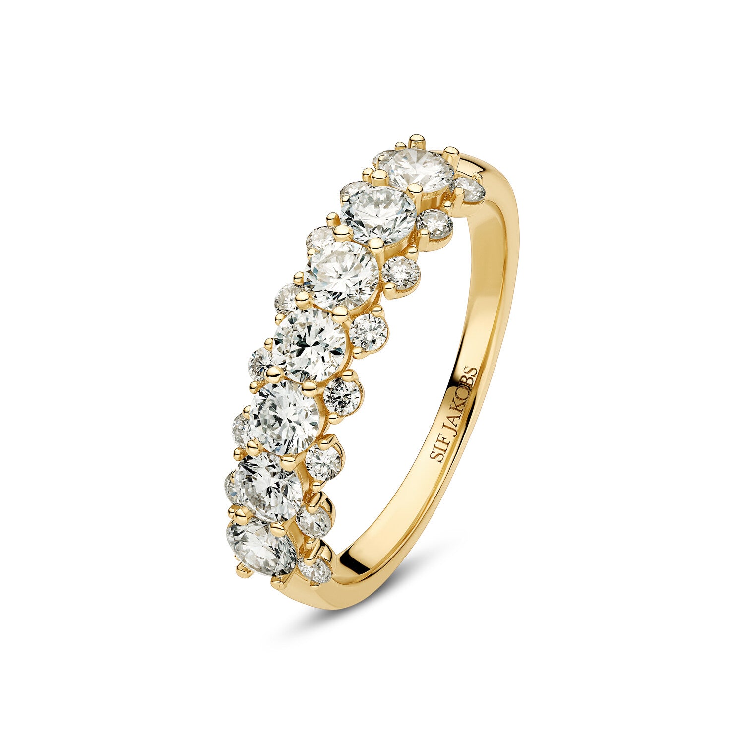 Ring Fior - 14 Kt Guld El Hvidguld 122 Ct Tw G-h Vs Lab-grown Diamanter