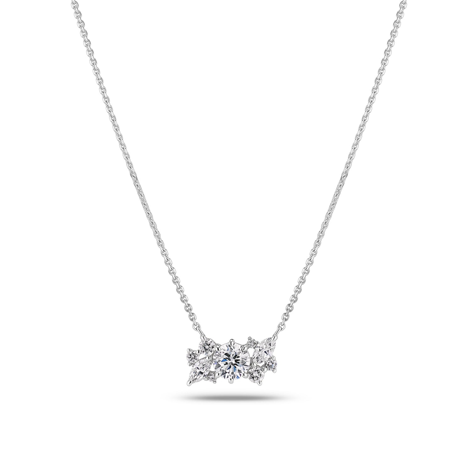 Halskæde Lovere - 14 Kt Guld El Hvidguld 058 Ct Tw G-h Vs Lab-grown Diamanter