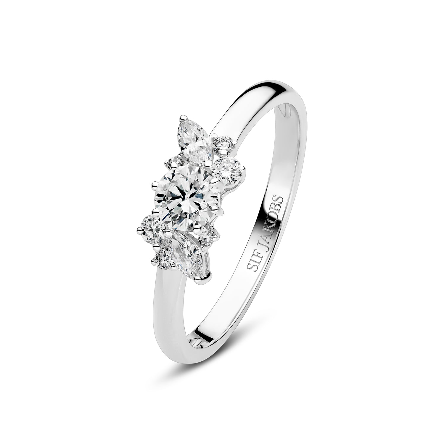 Ring Lovere - 14 Kt Guld El Hvidguld El Hvidguld 058 Ct Tw G-h Vs Lab-grown Diamanter