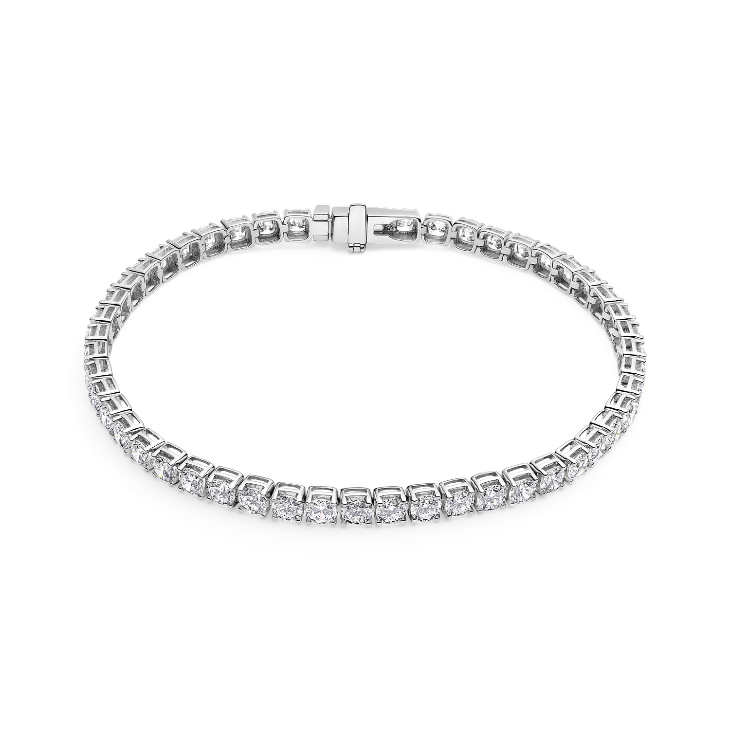 Armbånd Diamante Tennis - 14 Kt Guld El Hvidguld 564-672 Ct Tw G-h Vs Lab-grown Diamanter