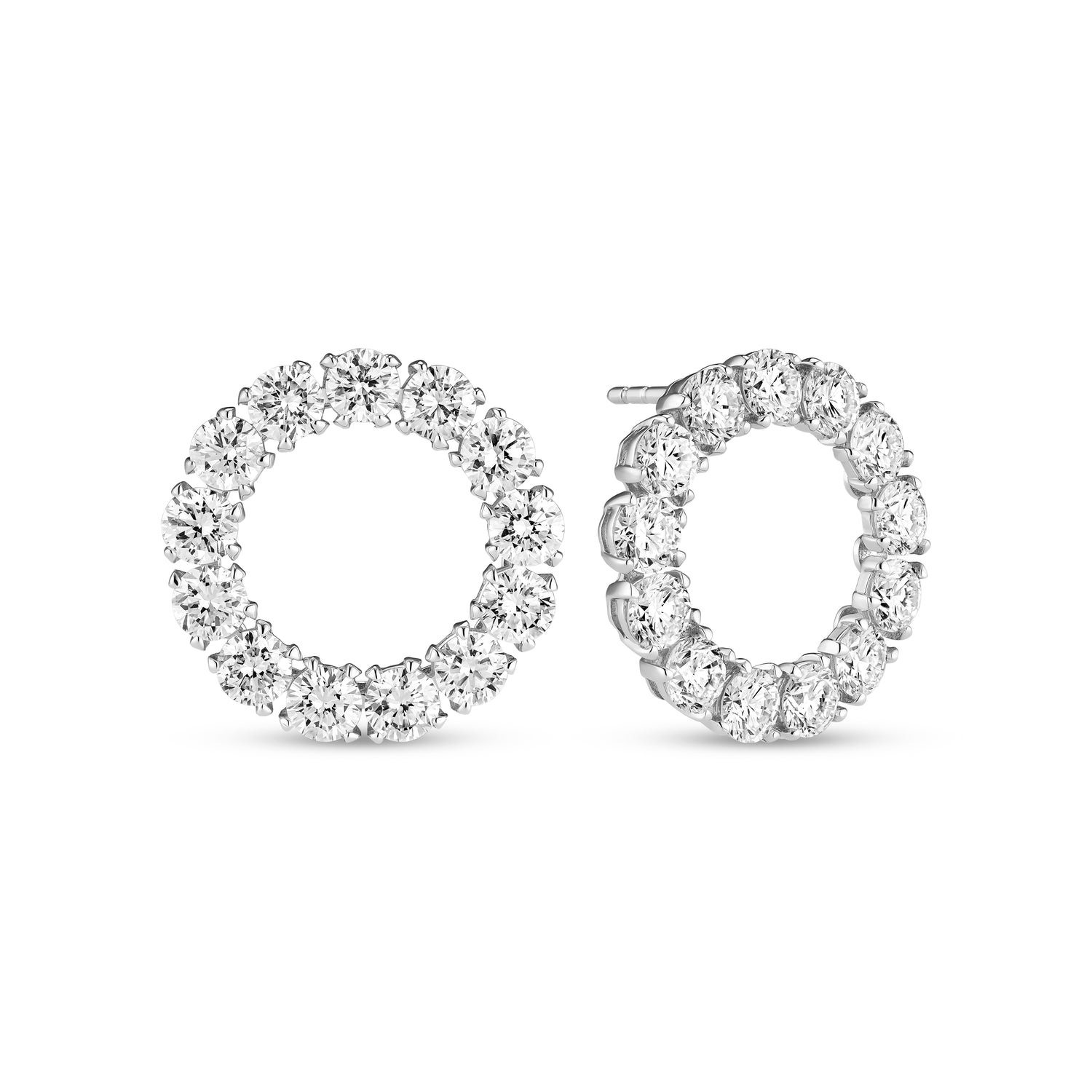 øreringe Bellina - 14 Kt Guld El Hvidguld 180-260 Ct Tw G-h Vs Lab-grown Diamanter