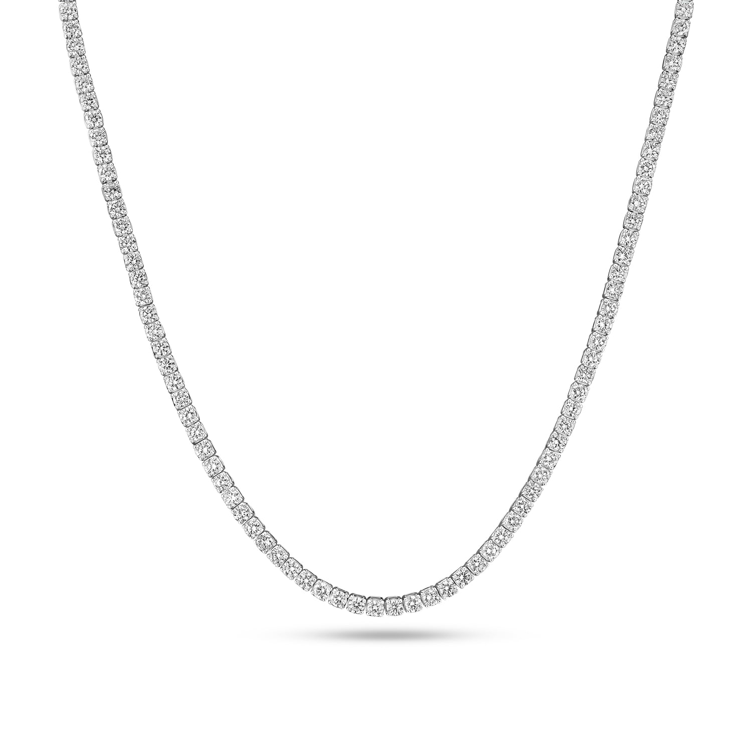 Halskæde Diamante Tennis - 14 Kt Guld El Hvidguld 1488 Ct Tw G-h Vs Lab-grown Diamanter