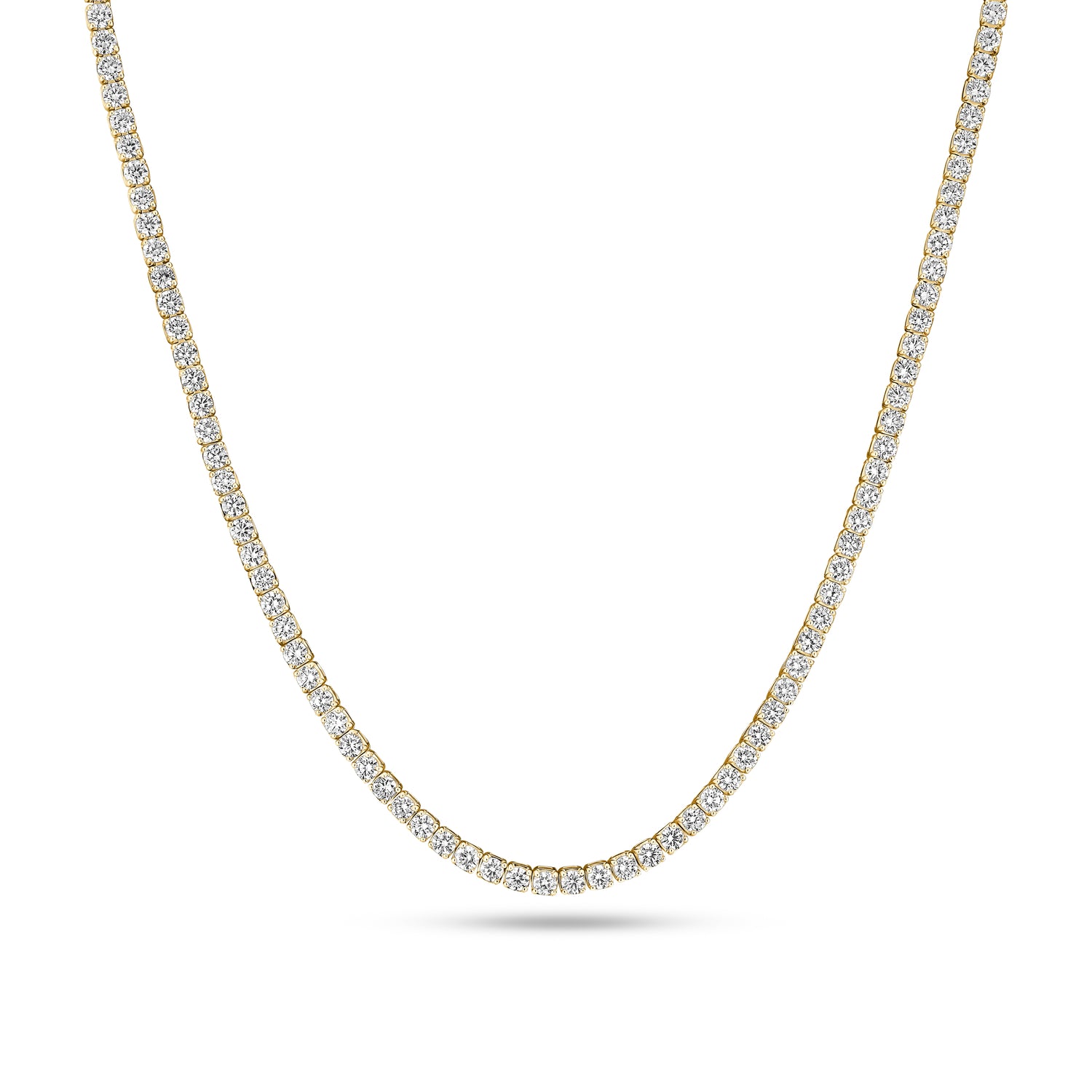 Halskæde Diamante Tennis - 14 Kt Guld El Hvidguld 1488 Ct Tw G-h Vs Lab-grown Diamanter